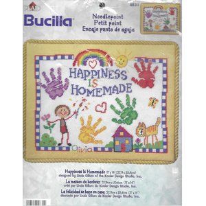 Bucilla Happiness is Homemade Needlepoint Kit 4831